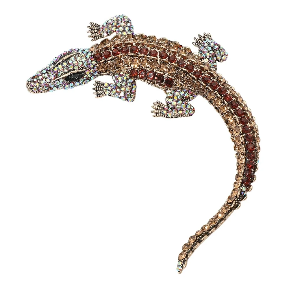 Topaz Crocodile Alligator Pave Crystal Bling 4.4